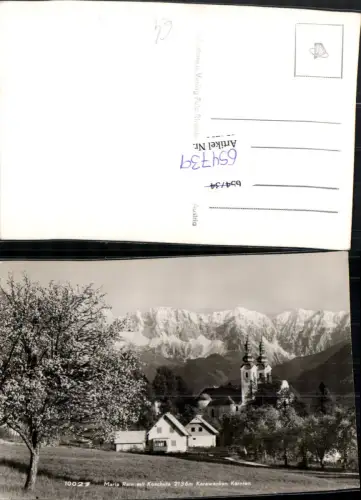 654739,Foto Ak Maria Rain mit Koschuta Karawanken