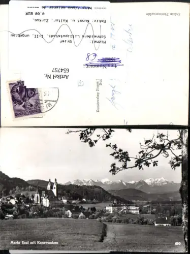 654757,Foto Ak Maria Saal mit Karawanken