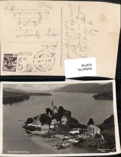 654758,Fliegeraufnahme Maria Wörth Hotel Post