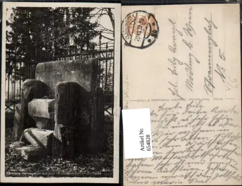 654828,Foto Ak Maria Saal Kärntens Herzogstuhl a. Zollfelde