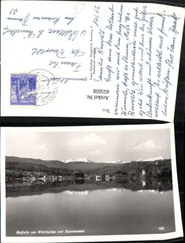 655058,Foto Ak Reifnitz a. Wörthersee m. Karawanken Maria Wörth