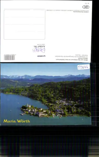 670865,Blick auf Halbinsel Wallfahrtsort Maria Wörth mit Karawanken