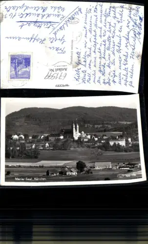 671599,Foto Ak Maria Saal Ansicht m. Kirche