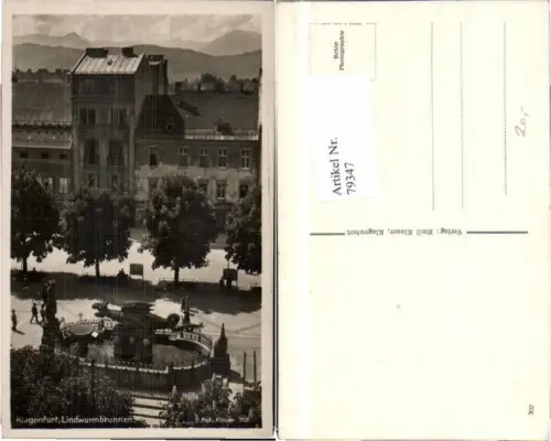 79347,Klagenfurt Lindwurmbrunnen Brunnen pub Klauer 302