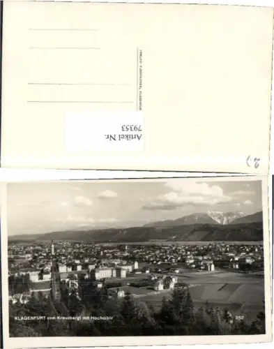 79353,Klagenfurt vom Kreuzbergl pub Schilcher 252