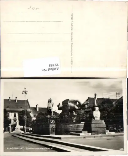 79355,Klagenfurt Lindwurmdenkmal pub Schilcher 866