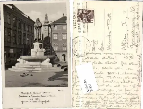 79836,Klagenfurt Denkmal Brunnen pub Klauer