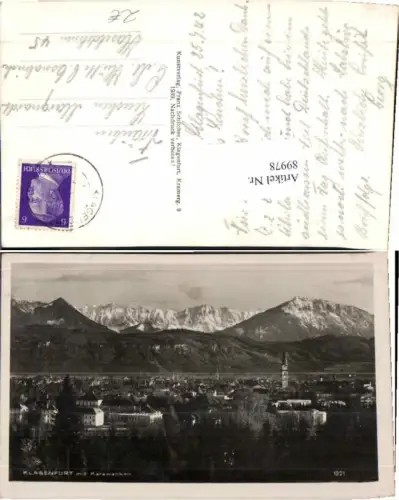 89978,Klagenfurt m. Karawanken 1939