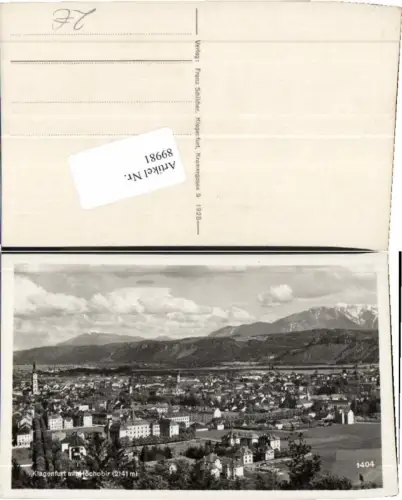 89981,Klagenfurt m.Hochobir 1928