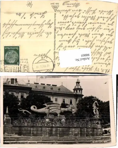 90005,Klagenfurt Lindwurmbrunnen Lindwurm denkmal