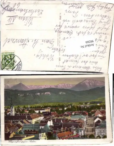 90266,Klagenfurt gegen Süden Color 1925