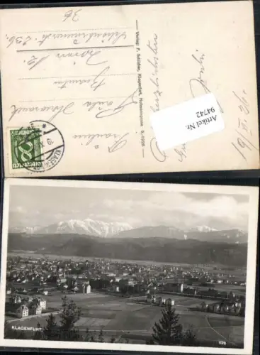 94742,Klagenfurt Totale Ortsrand 1925 Schilcher Nr 528