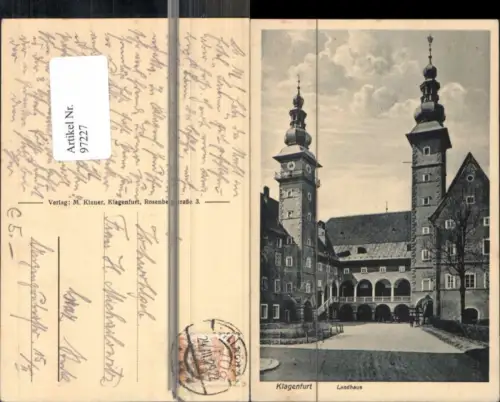 97227,Klagenfurt Landhaus um 1929