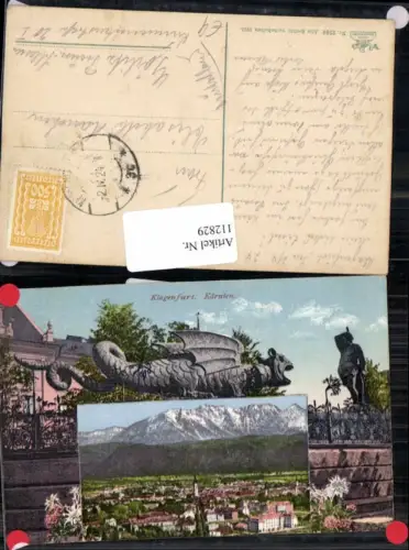 112829,Klagenfurt Stadt Lindwurmbrunnen Brunnen Lindwurm