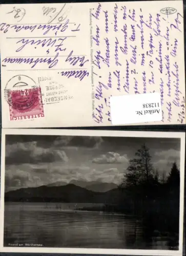 112838,Klagenfurt Stadt Abend am Wörthersee Maria Wörth