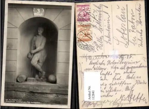 112841,Klagenfurt Stadt Steinerner Fischer am Hlg. Geistplatz