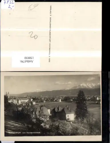 150930,Klagenfurt m. Karawankenblick