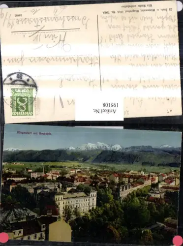 195108,Klagenfurt Teilansicht m. Hochobir