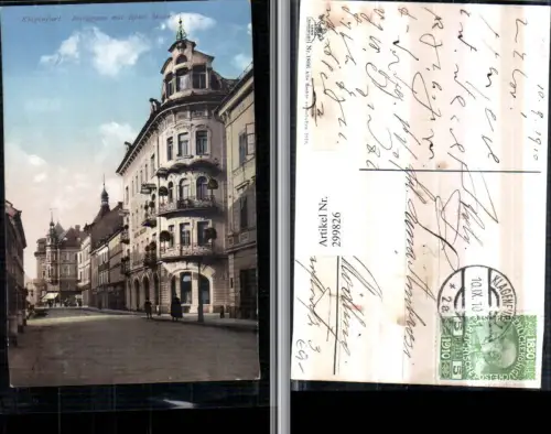299826,Klagenfurt Burggasse Straßenansicht m. Hotel Moser Erker