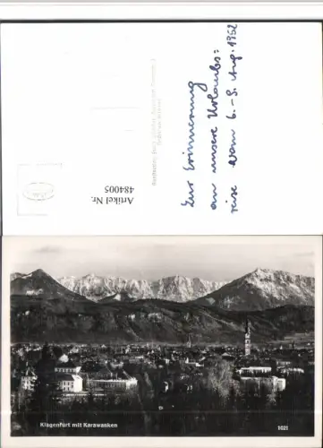 484005,Klagenfurt am Wörthersee Totale Bergkulisse pub Franz Schilcher 1021