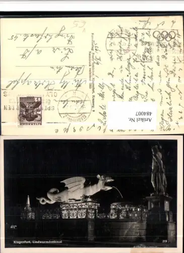 484007,Klagenfurt am Wörthersee Lindwurm-Denkmal pub Franz Schilcher 219