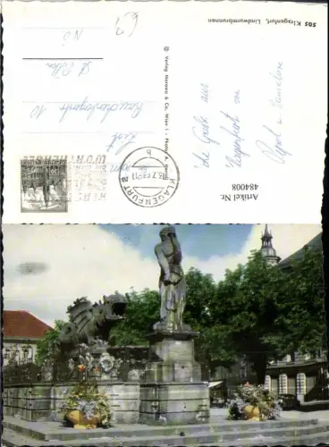 484008,Klagenfurt am Wörthersee Lindwurmbrunnen Brunnen