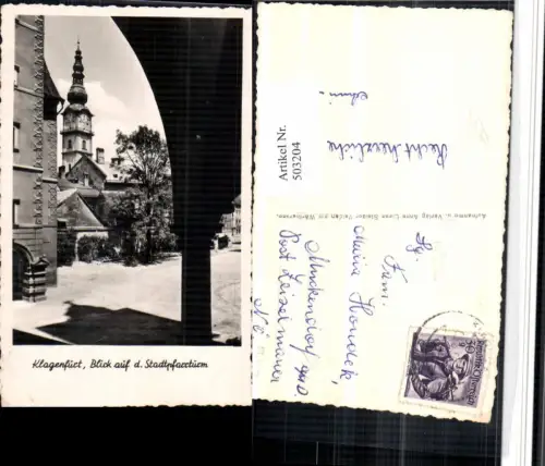 503204,Klagenfurt am Wörthersee Blick auf den Stadtpfarrturm