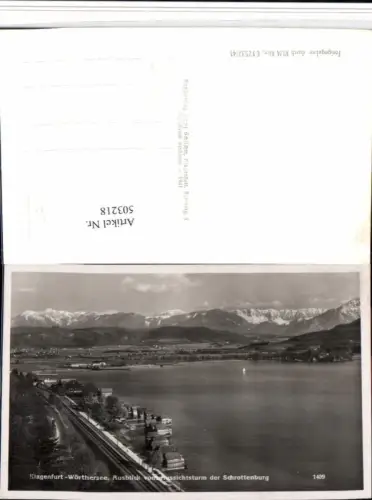 503218,Klagenfurt am Wörthersee Ausblick Bergkulisse pub F. Schilcher 1409