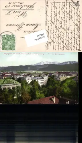 566118,tolle AK Klagenfurt m. Staats Oberrealschule Landesregierung pub LEON 2083