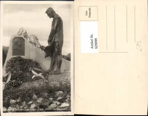 629099,Foto Ak Koschat Grabdenkmal a. Friedhof Annabichl Klagenfurt a. Wörthersee