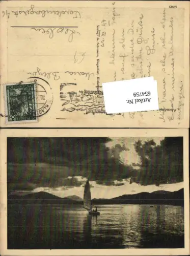 654759,Stimmungsbild Segelboot Abendruhe a. Wörthersee Klagenfurt