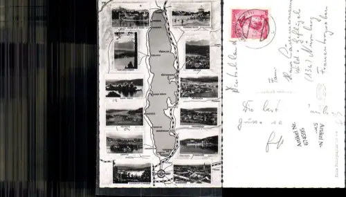 674595,Klagenfurt Sekirn Pörtschach Vogelschau Landkarten AK Wörthersee