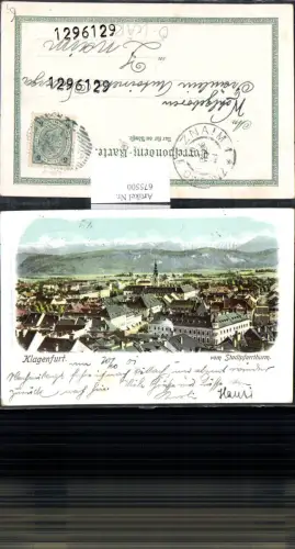 675500,Lithographie Klagenfurt 1901