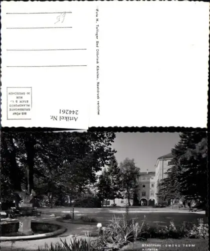244261,Gmünd in Kärnten Stadtpark Park Brunnen