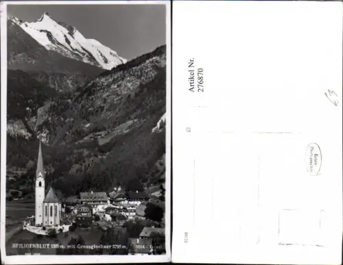 276870,Heiligenblut Totale Kirche m. Großglockner Bergkulisse
