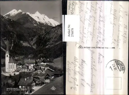 276878,Heiligenblut Totale Kirche m. Großglockner Bergkulisse