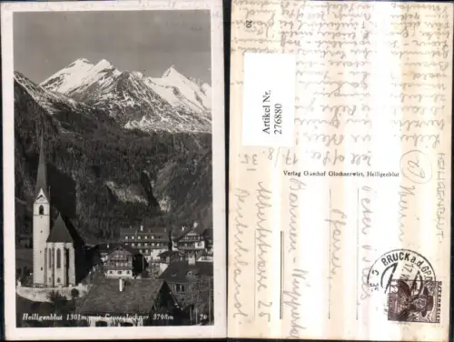 276880,Heiligenblut Teilansicht Kirche m. Großglockner Bergkulisse