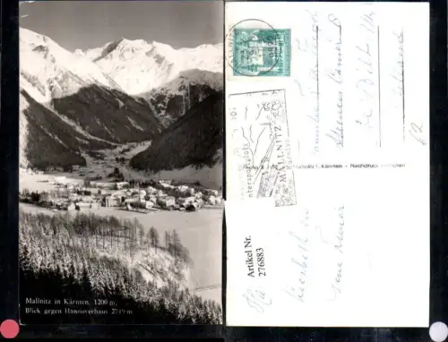 276883,Mallnitz Totale Blick geg. Hannoverhaus Bergkulisse Winterbild