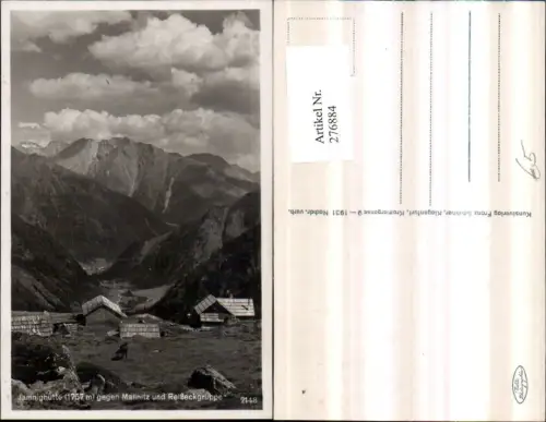 276884,Jaminghütte Berghütten geg. Mallnitz u. Reißeckgruppe Bergkulisse