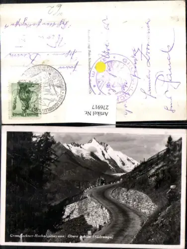 276917,Großglockner Hochalpenstraße Obere Schütt Südrampe Bergkulisse b. Heiligenblut