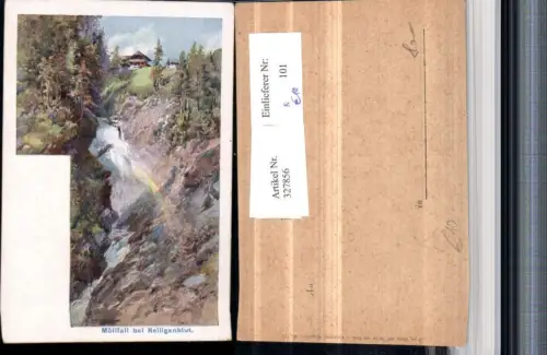 327856,Künstler Litho Möllfall Wasserfall b. Heiligenblut
