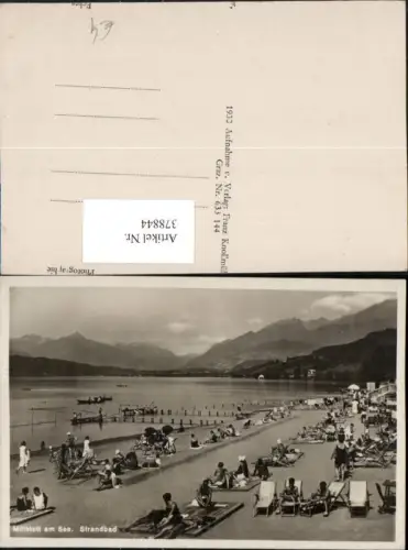 378844,Millstatt am See Strandbad Strandleben Bergkulisse