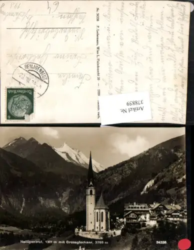 378859,Heiligenblut Teilansicht Kirche m. Großglockner Bergkulisse