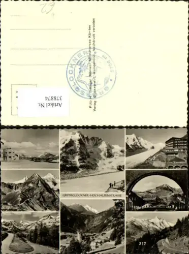 378874,Großglockner Hochalpenstraße b. Heiligenblut Totale Bergkulissen Mehrbildkarte
