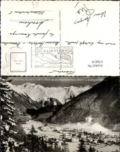 378878,Mallnitz Totale geg. Hannoverhaus u. Ankogel Bergkulisse Winterbild