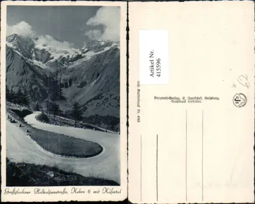415596,Großglockner Hochalpenstraße b. Heiligenblut Kehre 6 Bergkulisse