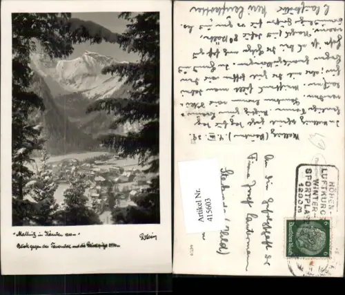 415603,Mallnitz Totale geg. Tauerntal Bergkulisse Winterbild