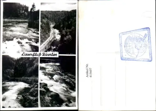 415607,Lieserfluss Fluss b. Spittal an d. Drau Mehrbildkarte