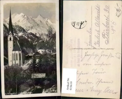415610,Heiligenblut Kirche m. Großglockner Bergkulisse