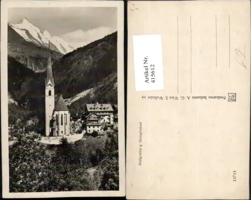 415612,Heiligenblut Kirche m. Großglockner Bergkulisse